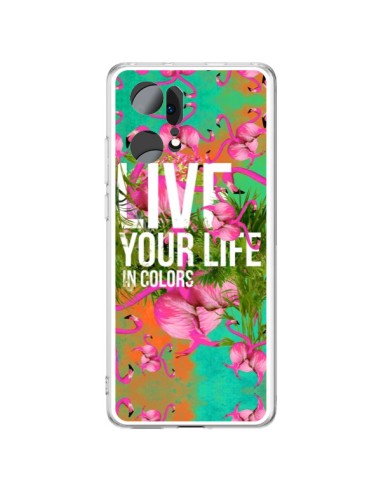 Cover Oppo Find X5 Pro Live your Life Vivi la tua vita - Eleaxart