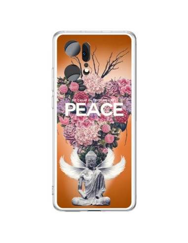 Coque Oppo Find X5 Pro Peace Fleurs Buddha - Eleaxart