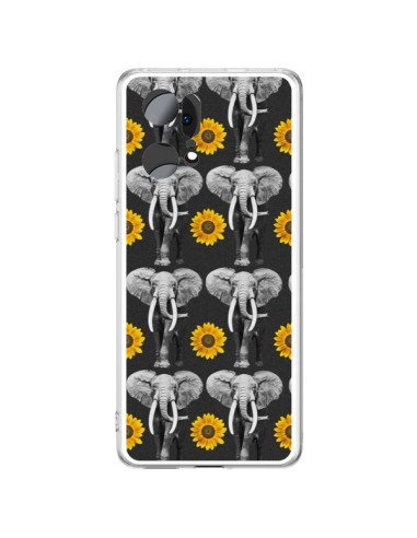 Oppo Find X5 Pro Case Elephant Sunflowers - Eleaxart