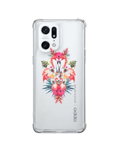 Oppo Find X5 Pro Case Pink Flamingo Summer - Eleaxart