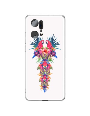 Coque Oppo Find X5 Pro Parrot Kingdom Royaume Perroquet - Eleaxart