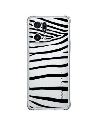 Coque Oppo Find X5 Pro Zebre Zebra Noir Transparente - Project M