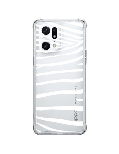 Coque Oppo Find X5 Pro Zebre Zebra Blanc Transparente - Project M