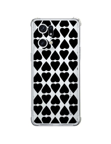 Oppo Find X5 Pro Case Heart Black Clear - Project M