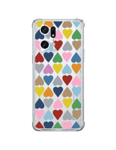 Oppo Find X5 Pro Case Heart Colorful Clear - Project M