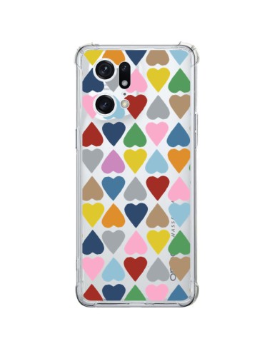 Oppo Find X5 Pro Case Heart Colorful Clear - Project M