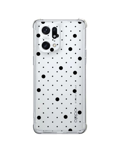 Coque Oppo Find X5 Pro Point Noir Pin Point Transparente - Project M