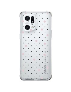 Coque Oppo Find X5 Pro Point Rose Pin Point Transparente - Project M