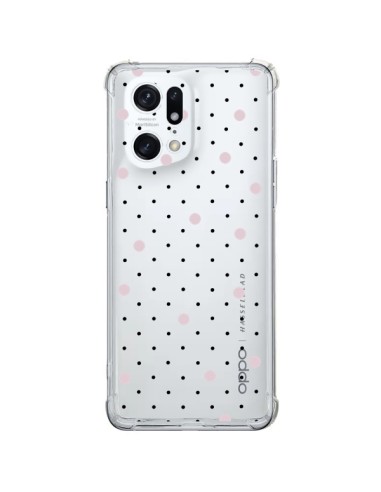 Coque Oppo Find X5 Pro Point Rose Pin Point Transparente - Project M