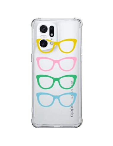 Oppo Find X5 Pro Case Sunglasses Colorful Clear - Project M