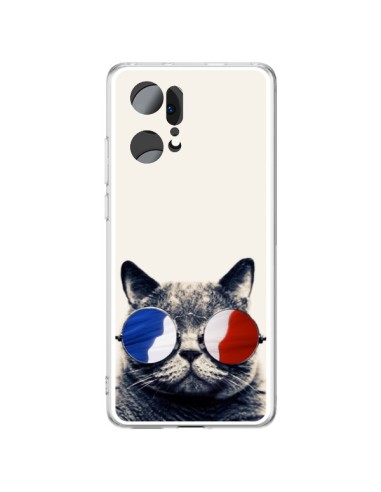 Coque Oppo Find X5 Pro Chat à lunettes françaises - Gusto NYC
