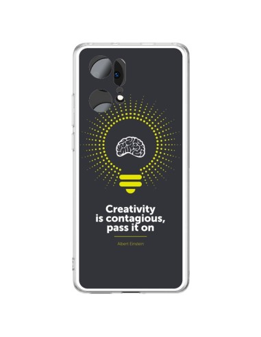 Oppo Find X5 Pro Case Creativity is contagious, Einstein - Shop Gasoline