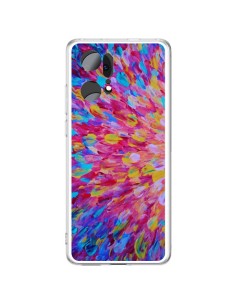 Coque Oppo Find X5 Pro Fleurs Bleues Roses Splash - Ebi Emporium
