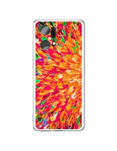 Coque Oppo Find X5 Pro Fleurs Oranges Neon Splash - Ebi Emporium