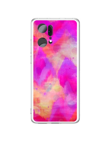 Coque Oppo Find X5 Pro Coeur Tribal Rose - Ebi Emporium