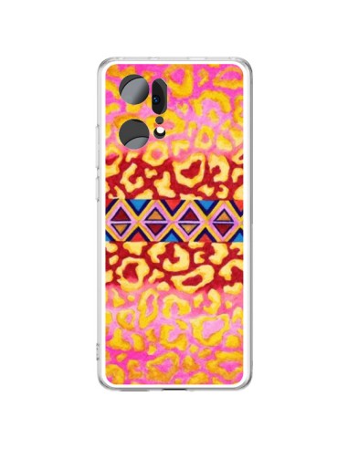 Coque Oppo Find X5 Pro Tribal Leopard Rose - Ebi Emporium