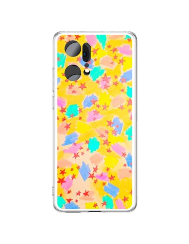 Coque Oppo Find X5 Pro Stars Etoiles Jaunes - Ebi Emporium