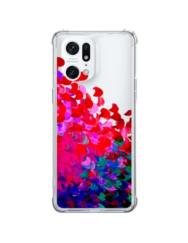 Coque Oppo Find X5 Pro Creation in Color Pink Rose Transparente - Ebi Emporium