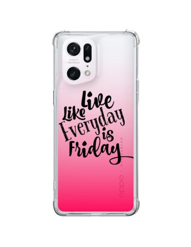 Coque Oppo Find X5 Pro Everyday Friday Vendredi Live Vis Transparente - Ebi Emporium