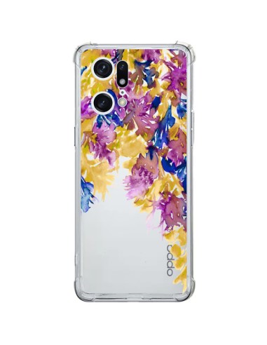 Coque Oppo Find X5 Pro Cascade Florale Transparente - Ebi Emporium