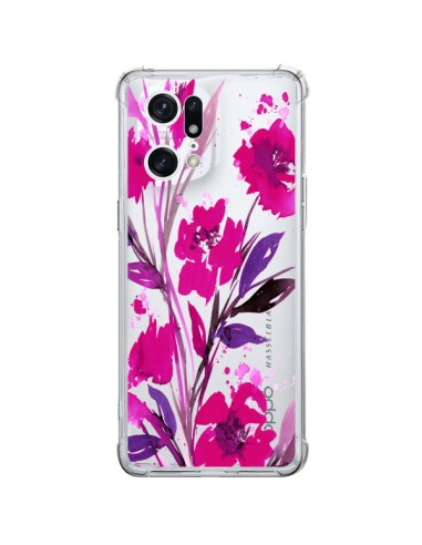 Cover Oppo Find X5 Pro Rose Fiori Trasparente - Ebi Emporium