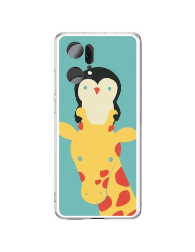 Coque Oppo Find X5 Pro Girafe Pingouin Meilleure Vue Better View - Jay Fleck