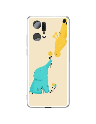 Cover Oppo Find X5 Pro Elefante Cucciolo Giraffa - Jay Fleck