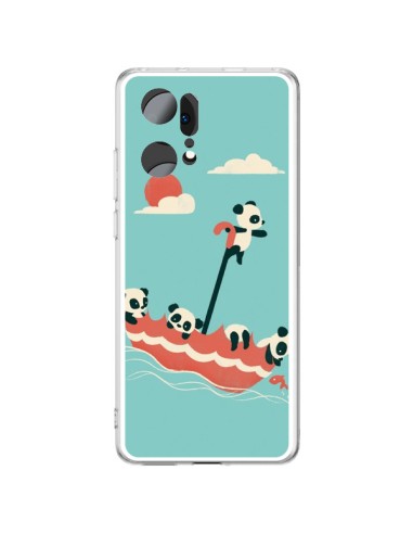 Coque Oppo Find X5 Pro Parapluie Flottant Panda - Jay Fleck