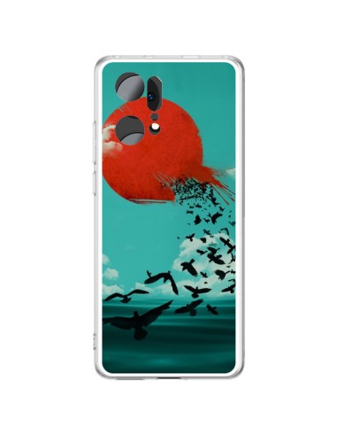 Coque Oppo Find X5 Pro Soleil Oiseaux Mer - Jay Fleck