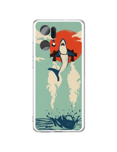 Coque Oppo Find X5 Pro Requin Avion Volant - Jay Fleck