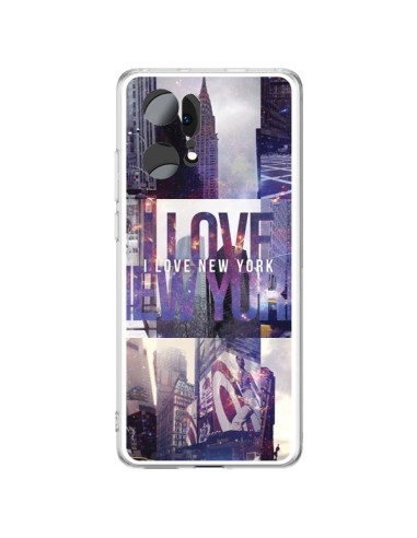 Coque Oppo Find X5 Pro I love New Yorck City violet - Javier Martinez