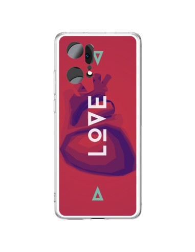 Cover Oppo Find X5 Pro Amore Cuore Triagolo - Javier Martinez