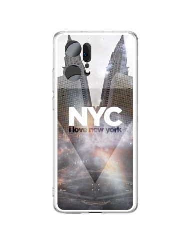 Coque Oppo Find X5 Pro I Love New York City Gris - Javier Martinez