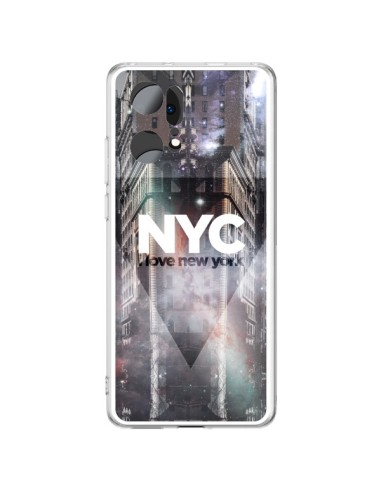 Coque Oppo Find X5 Pro I Love New York City Violet - Javier Martinez