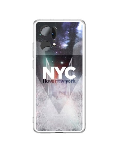 Coque Oppo Find X5 Pro I Love New York City Bleu - Javier Martinez