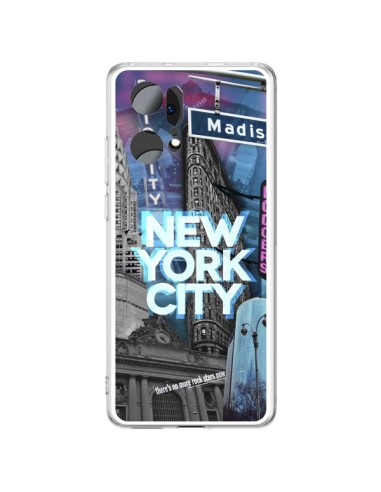 Coque Oppo Find X5 Pro New York City Buildings Bleu - Javier Martinez