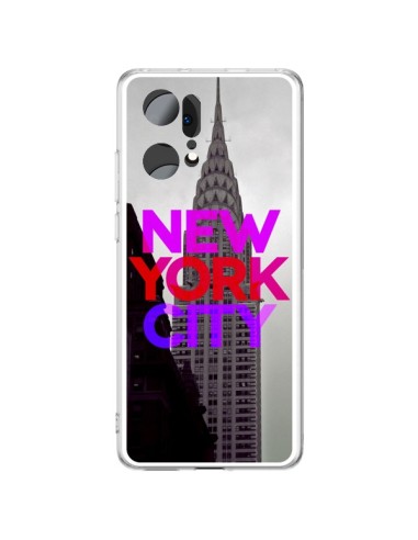 Coque Oppo Find X5 Pro New York City Rose Rouge - Javier Martinez
