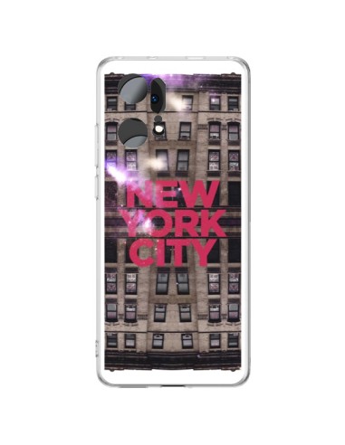 Coque Oppo Find X5 Pro New York City Buildings Rouge - Javier Martinez
