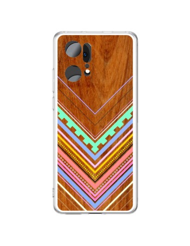 Coque Oppo Find X5 Pro Azteque Arbutus Pastel Bois Aztec Tribal - Jenny Mhairi