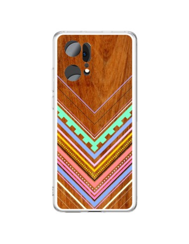 Oppo Find X5 Pro Case Aztec Arbutus Pastel Wood Aztec Tribal - Jenny Mhairi