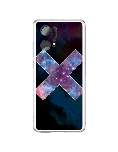 Coque Oppo Find X5 Pro Nebula Cross Croix Galaxie - Jonathan Perez