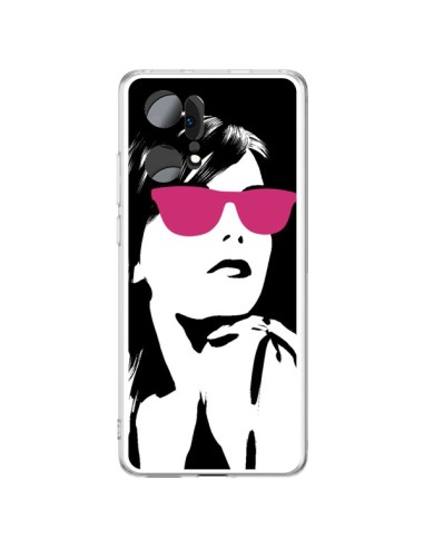 Coque Oppo Find X5 Pro Fille Lunettes Roses - Jonathan Perez
