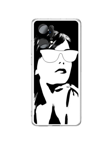 Coque Oppo Find X5 Pro Fille Lunettes Blanches - Jonathan Perez