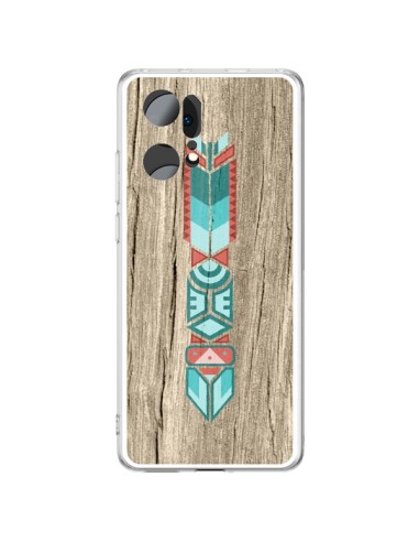 Coque Oppo Find X5 Pro Totem Tribal Azteque Bois Wood - Jonathan Perez