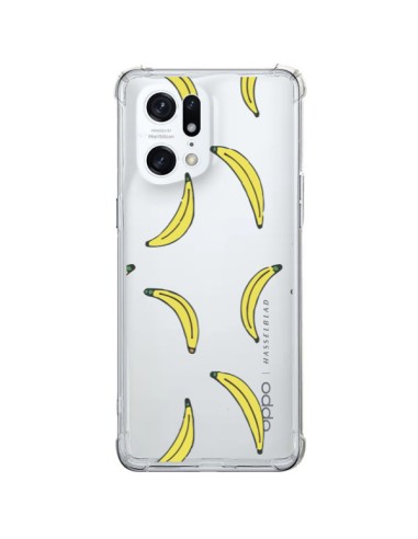 Cover Oppo Find X5 Pro Banana Frutta Trasparente - Dricia Do