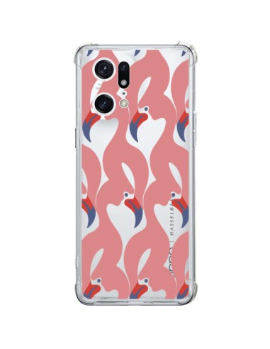 Coque Oppo Find X5 Pro Flamant Rose Flamingo Transparente - Dricia Do