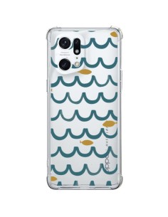 Cover Oppo Find X5 Pro Pesce Acqua Trasparente - Dricia Do