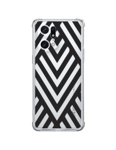 Coque Oppo Find X5 Pro Geometric Azteque Noir Transparente - Dricia Do