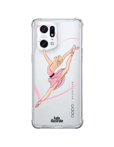 Coque Oppo Find X5 Pro Ballerina Jump In The Air Ballerine Danseuse Transparente - kateillustrate