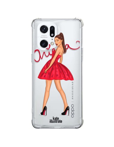 Coque Oppo Find X5 Pro Ariana Grande Chanteuse Singer Transparente - kateillustrate